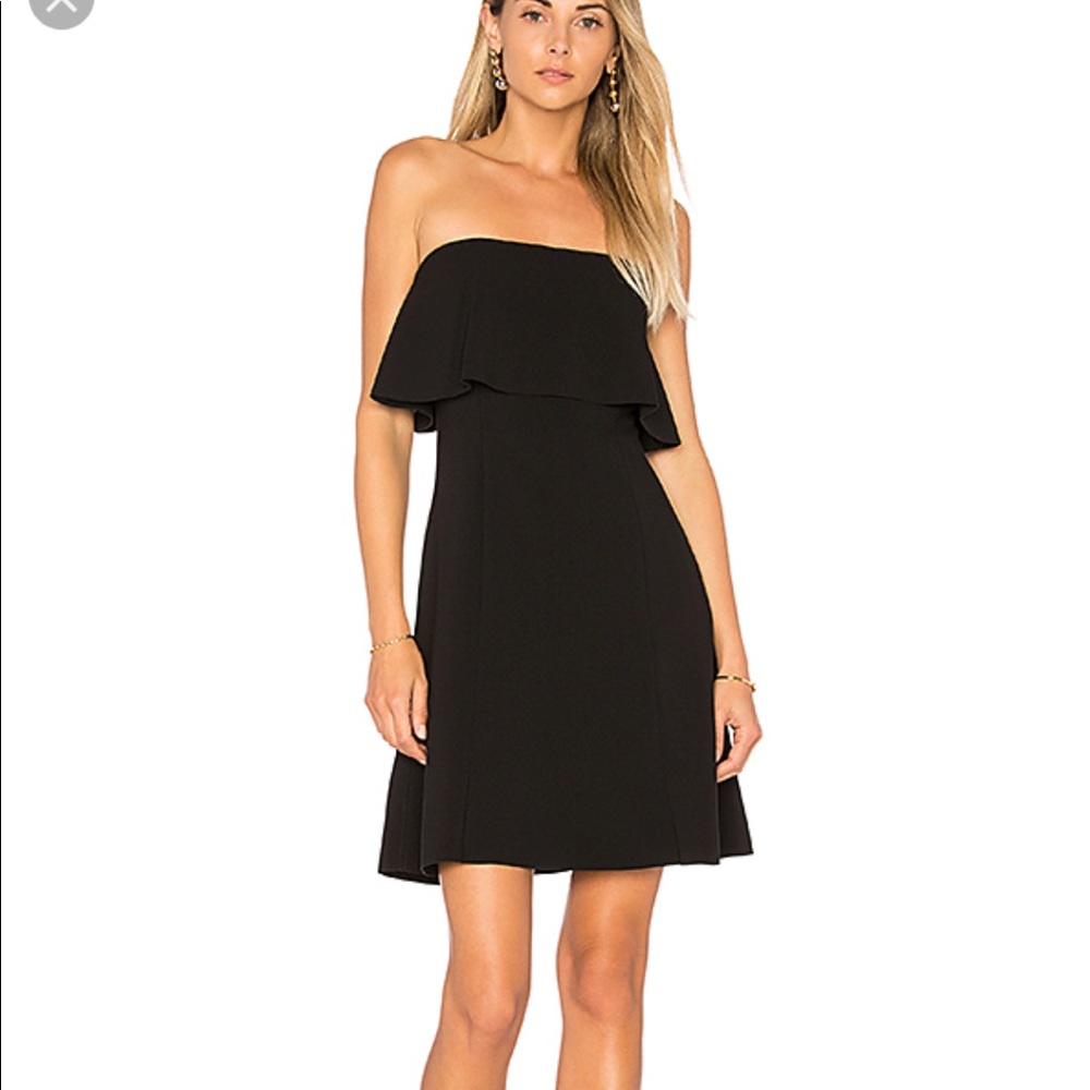 Elizabeth and James strapless black dress size 4